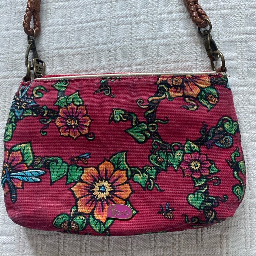 Sakroots red floral canvas purse. - Picture 6 of 12